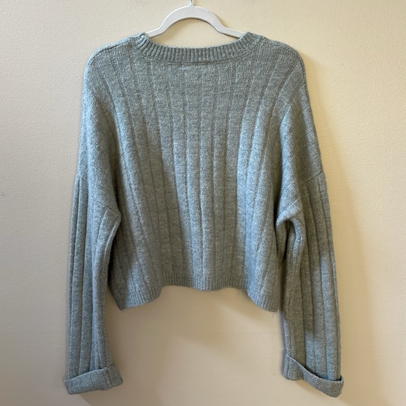 Sincerely Jules Ribbed Knit Long Sleeve Cuffed Sweater, Green Top Sz M, … - Picture 7 of 10